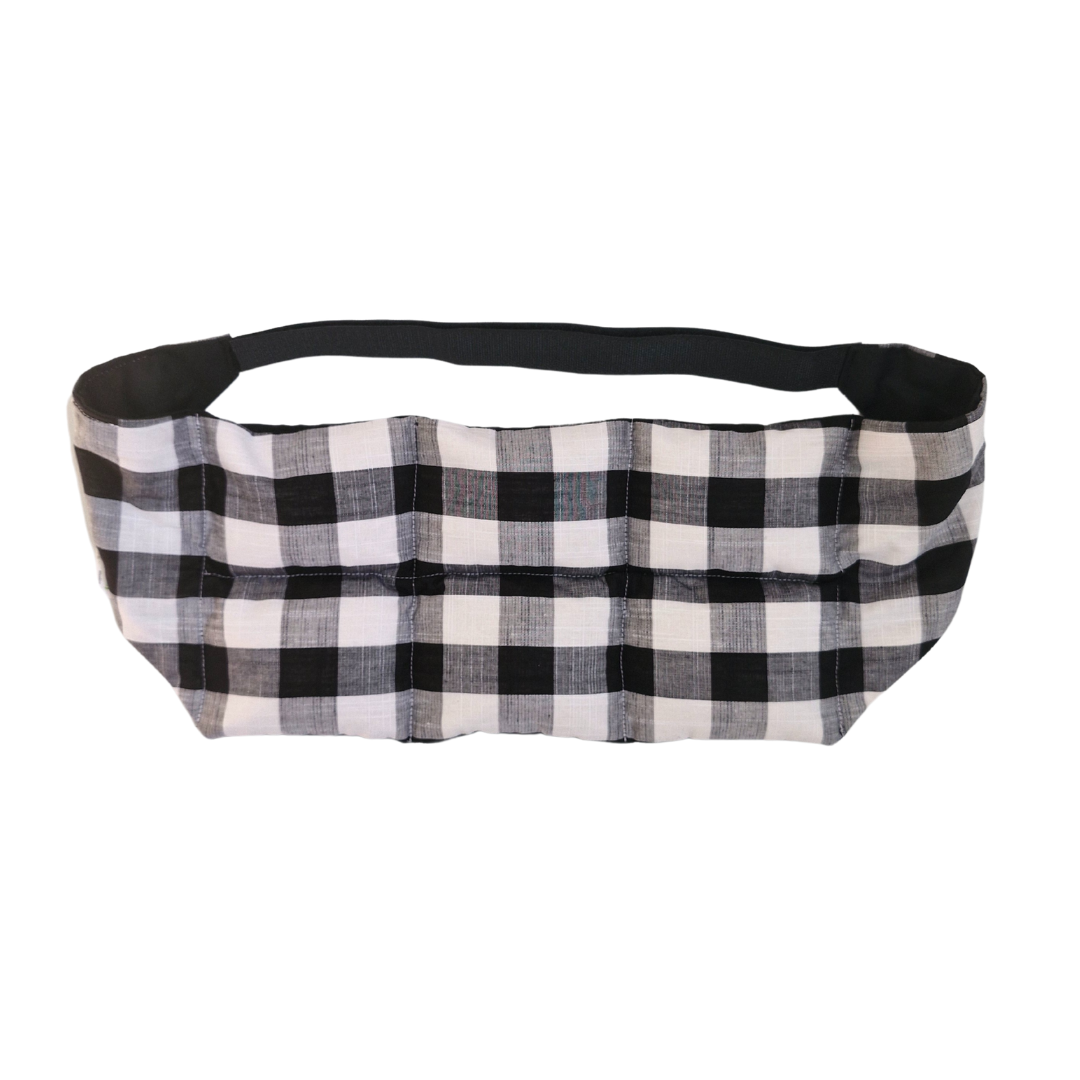 Wearable Heat & Cold Pack - Black & White Gingham