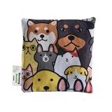 Handmade Kids Heat & Cold Pack featuring a cat-dog print, filled with Australian-grown lupin seeds for natural relief from bumps, bruises and growing pains.