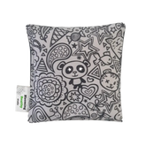 Handmade Kids Heat & Cold Pack featuring a dinosaur print, filled with Australian-grown lupin seeds for natural relief from bumps, bruises and growing pains.