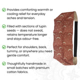 Wearable Lupin Heat Pack – Microwavable Hot & Cold Therapy Wrap for Neck, Shoulders, Stomach & Back - Boho Moon –