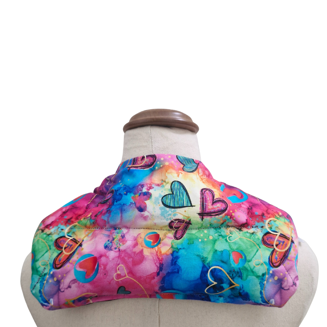 Neck Heat & Cold Pack - Colourful Hearts