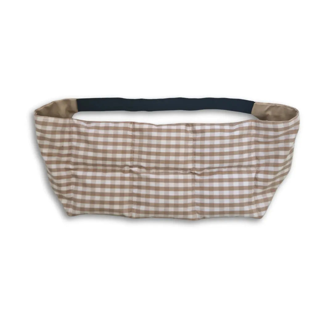 Wearable Heat & Cold Pack - Beige & White Gingham